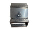 Metal step stool with textured surface on a plain background