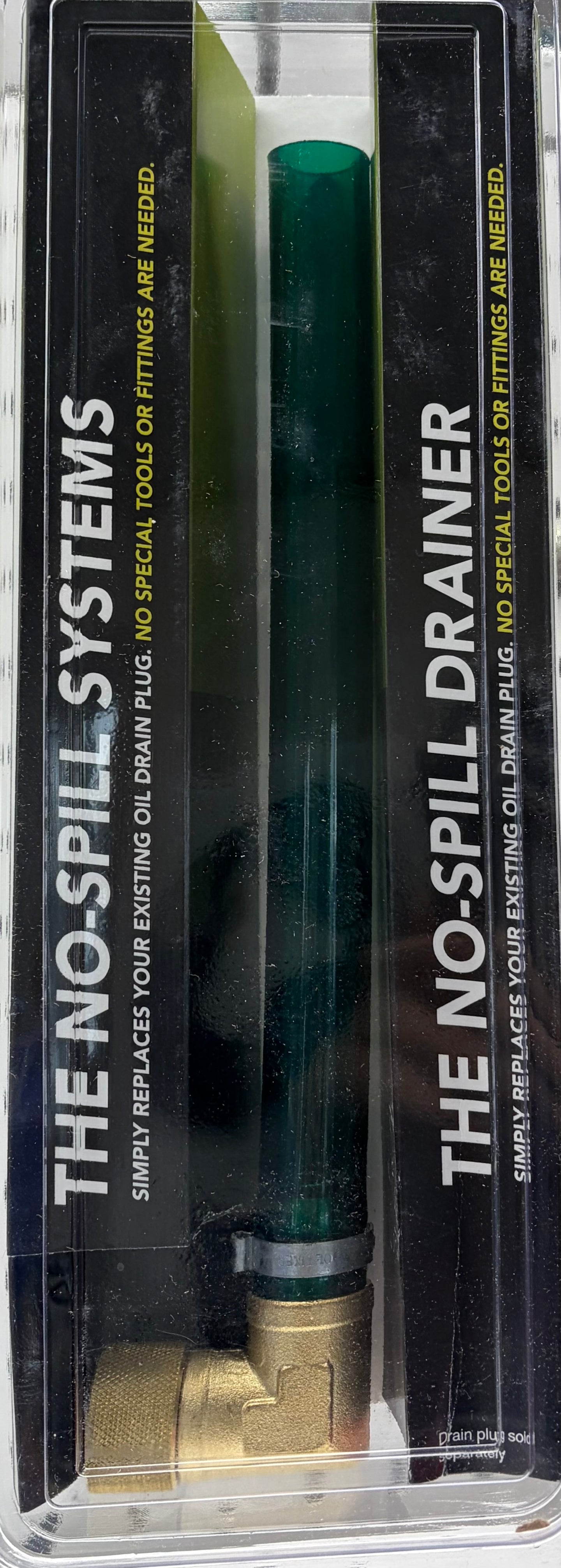 No-Spill Systems spill 90° drainer in packaging