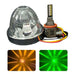 Glass watermelon light with H11 bulb showing it is Amber or green light