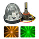 Glass watermelon light with H11 bulb showing it is Amber or green light