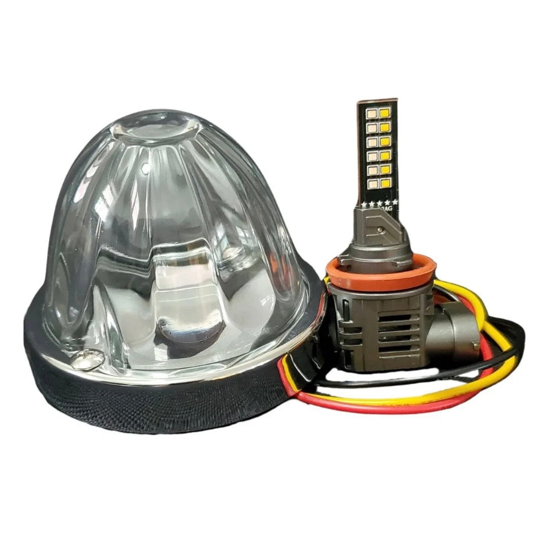 Glass watermelon light with h11 bulb