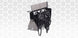 Highway Products open gull wing chain hanger with chains on a white background