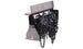 Heavy-duty metal chain hanger with chains on a white background