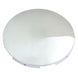 Stainless steel hub cap on white background 