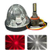 Glass watermelon light with H11 bulb showing it is red or white light