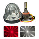 Glass watermelon light with H11 bulb showing it is red or white light
