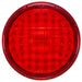 Red round traffic light on a white background