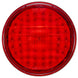 Red round traffic light on a white background