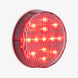 Red round light on a white background