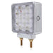 Rectangular LED light bulb with clear cover on a white background