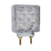 Rectangular LED light with clear cover on a white background