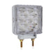 Rectangular LED light with clear cover on a white background
