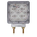 Rectangular LED light with clear cover on a white background