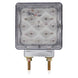 Rectangular LED light with clear cover on a white background