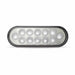 Oval LED light bar with multiple small lights on a white background