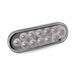 Oval-shaped LED light on a white background