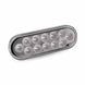 Oval-shaped LED light on a white background