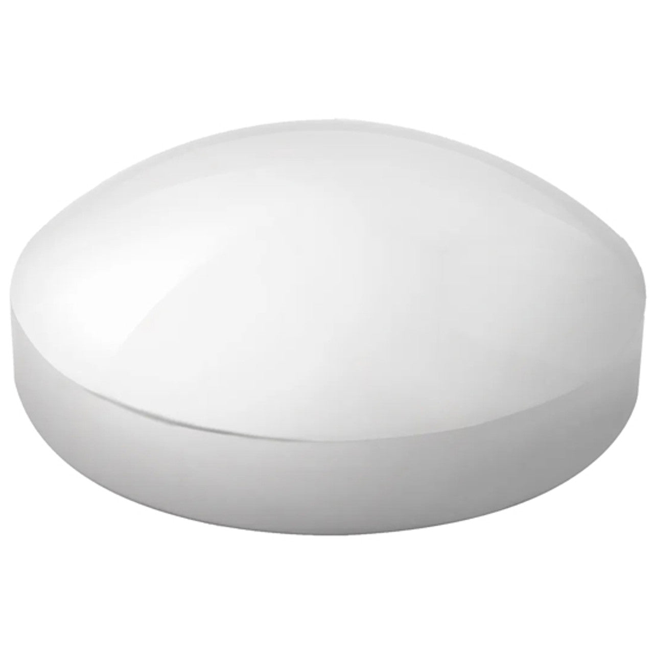 Stainless steel hub cap on a white background