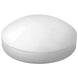 Stainless steel hub cap on a white background