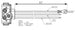 Technical diagram of a wiring harness with labeled wires and dimensions.