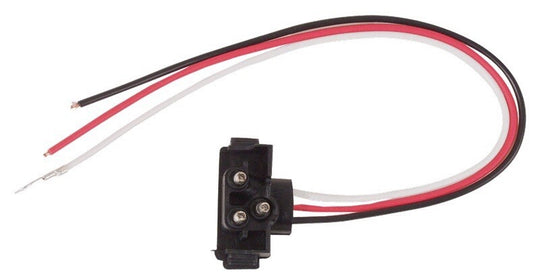 Wiring harness with black and red wires on a white background