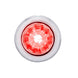 Red light bulb on a white background