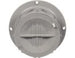 plastic circular component with a brand logo on a gray background