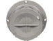 plastic circular component with a brand logo on a gray background