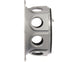 Plastic fitting with multiple holes on a white background